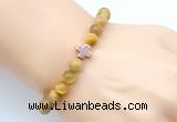 CGB9388 8mm, 10mm golden tiger eye & cross hematite power beads bracelets