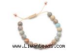 CGB9475 8mm, 10mm serpentine jasper & rondelle hematite adjustable bracelets