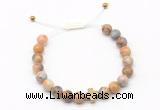 CGB9496 8mm, 10mm yellow crazy lace agate & cross hematite adjustable bracelets