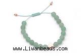 CGB9534 8mm, 10mm matte green aventurine & cross hematite adjustable bracelets