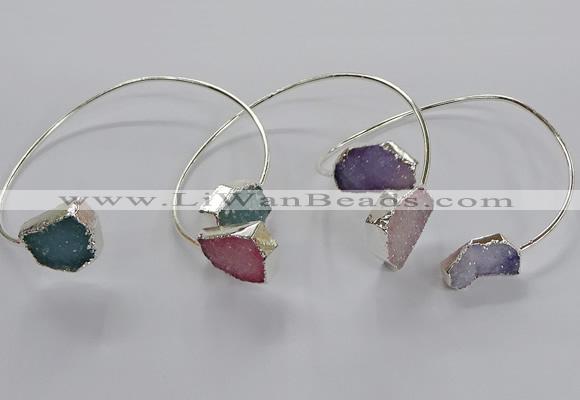 CGB955 13*18mm - 15*20mm freeform druzy agate bangles wholesale