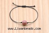 CGB9922 Fashion 12mm pink wooden jasper adjustable bracelet jewelry