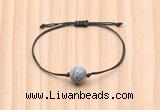 CGB9931 Fashion 12mm grey picture jasper adjustable bracelet jewelry