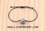 CGB9954 Fashion 12mm grey banded agate adjustable bracelet jewelry