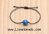 CGB9958 Fashion 12mm blue banded agate adjustable bracelet jewelry