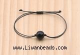 CGB9965 Fashion 12mm black agate adjustable bracelet jewelry