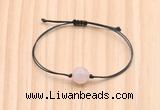 CGB9992 Fashion 12mm faceted rose quartz adjustable bracelet jewelry