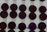 CGC133 18mm flat round druzy quartz cabochons wholesale