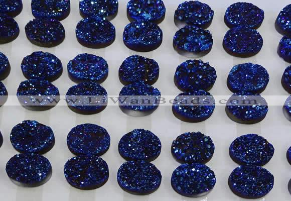 CGC191 15*20mm oval druzy quartz cabochons wholesale