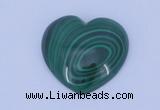 CGC36 2pcs 18*18mm heart natural malachite gemstone cabochons