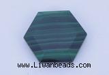 CGC42 25mm hexagon natural malachite gemstone cabochons