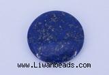 CGC50 6*28mm flat round natural lapis lazuli gemstone cabochons