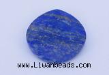 CGC51 6*28mm faceted coin natural lapis lazuli gemstone cabochons