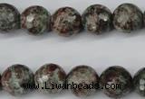 CGG05 15.5 inches 14mm faceted round ghost gemstone beads wholesale