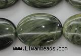 CGH48 15.5 inches 22*30mm oval green hair stone beads wholesale