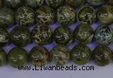 CGJ351 15.5 inches 6mm round green bee jasper beads wholesale