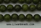 CGJ450 15.5 inches 4mm round green jasper beads wholesale