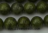 CGJ454 15.5 inches 12mm round green jasper beads wholesale