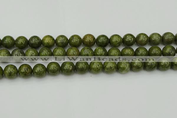 CGJ455 15.5 inches 14mm round green jasper beads wholesale