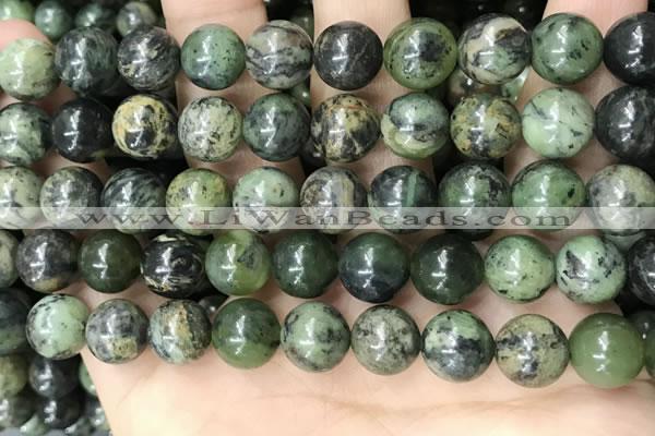 CGJ503 15.5 inches 10mm round green jade beads wholesale