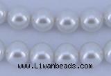 CGL01 10PCS 16 inches 4mm round dyed glass pearl beads wholesale