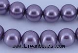 CGL142 10PCS 16 inches 4mm round dyed glass pearl beads wholesale