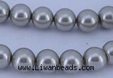 CGL172 10PCS 16 inches 4mm round dyed glass pearl beads wholesale