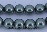 CGL215 5PCS 16 inches 10mm round dyed glass pearl beads wholesale