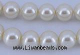 CGL22 10PCS 16 inches 4mm round dyed glass pearl beads wholesale