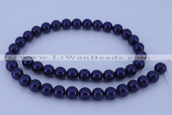 CGL281 2PCS 16 inches 25mm round dyed plastic pearl beads wholesale