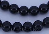 CGL282 10PCS 16 inches 4mm round dyed glass pearl beads wholesale