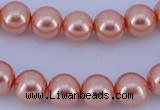 CGL292 10PCS 16 inches 4mm round dyed glass pearl beads wholesale