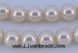 CGL32 10PCS 16 inches 4mm round dyed glass pearl beads wholesale