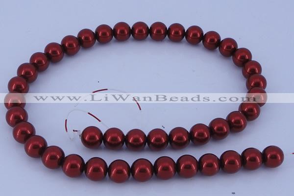 CGL329 5PCS 16 inches 18mm round dyed plastic pearl beads wholesale