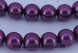 CGL332 10PCS 16 inches 4mm round dyed glass pearl beads wholesale