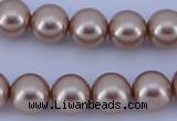 CGL352 10PCS 16 inches 4mm round dyed glass pearl beads wholesale