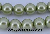 CGL362 10PCS 16 inches 4mm round dyed glass pearl beads wholesale