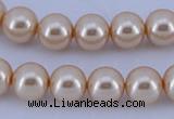 CGL42 10PCS 16 inches 4mm round dyed glass pearl beads wholesale