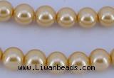 CGL52 10PCS 16 inches 4mm round dyed glass pearl beads wholesale