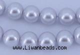 CGL72 10PCS 16 inches 4mm round dyed glass pearl beads wholesale