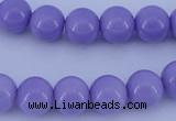 CGL801 10PCS 16 inches 6mm round heated glass pearl beads wholesale