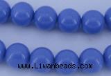 CGL806 10PCS 16 inches 4mm round heated glass pearl beads wholesale