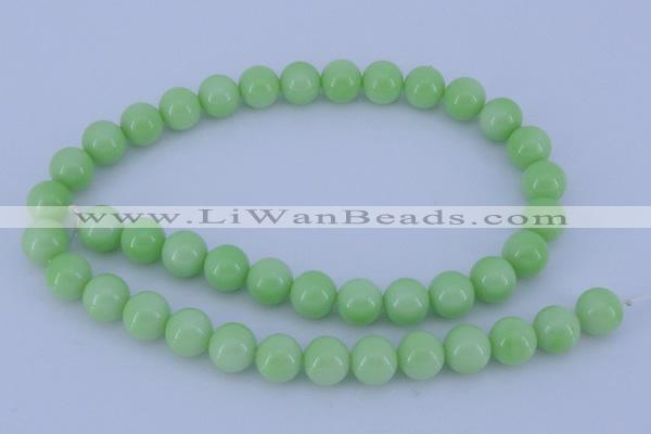 CGL822 5PCS 16 inches 12mm round heated glass pearl beads wholesale