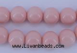 CGL830 10PCS 16 inches 4mm round heated glass pearl beads wholesale