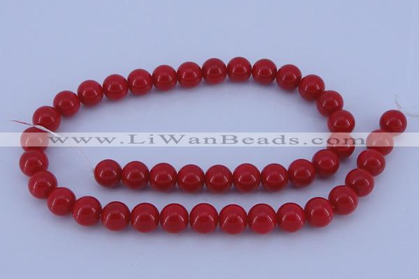 CGL851 5PCS 16 inches 10mm round heated glass pearl beads wholesale