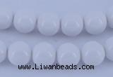 CGL858 5PCS 16 inches 12mm round heated glass pearl beads wholesale