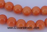 CGL866 10PCS 16 inches 4mm round heated glass pearl beads wholesale