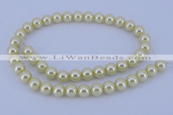 CGL89 5PCS 16 inches 18mm round dyed plastic pearl beads wholesale