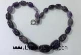 CGN120 22 inches 10*14mm - 20*30mm nuggets amethyst necklaces