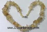 CGN159 18.5 inches 12*16mm - 13*18mm nuggets citrine necklaces